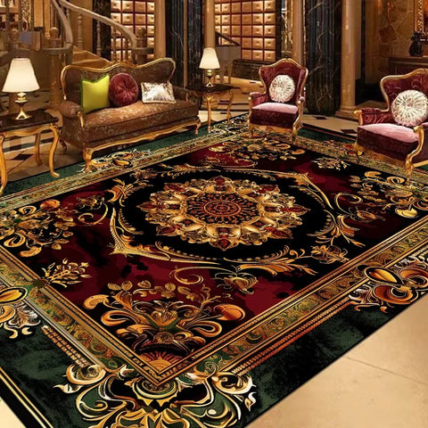 Navak Carpet European Large Size Carpet Living Room Decoration Luxury Floor Mats Non-slip Bedroom Rugs Washable Lounge Computer Chair Mat