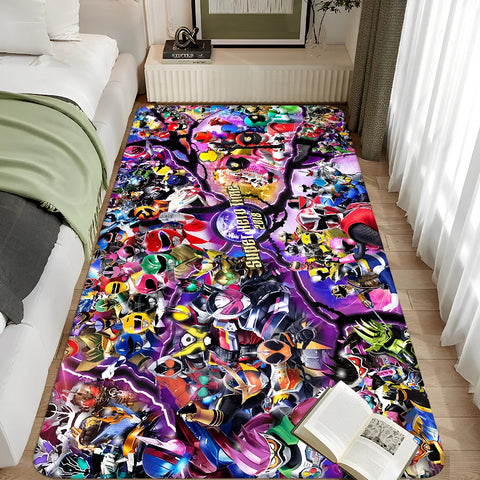 Navak Carpet Mighty Morphin Power Rangers Floor Bathroom Mat Kids Room Bedroom Decoration Balcony Anti-Slip Doormat Living Room Welcome Rug