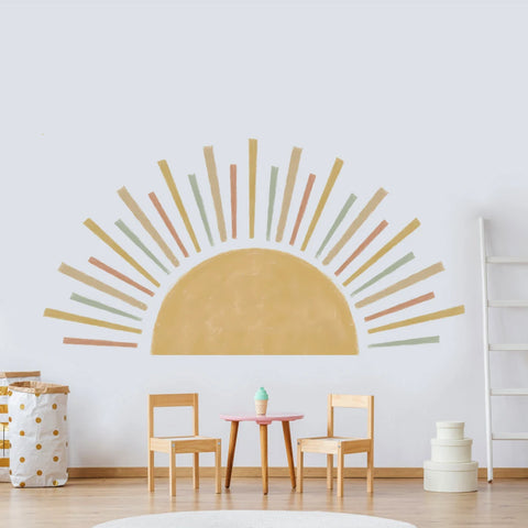 Navak Carpet 3d boho sun wall sticker for kids room self adhesive living room bedroom boho design wall art decal