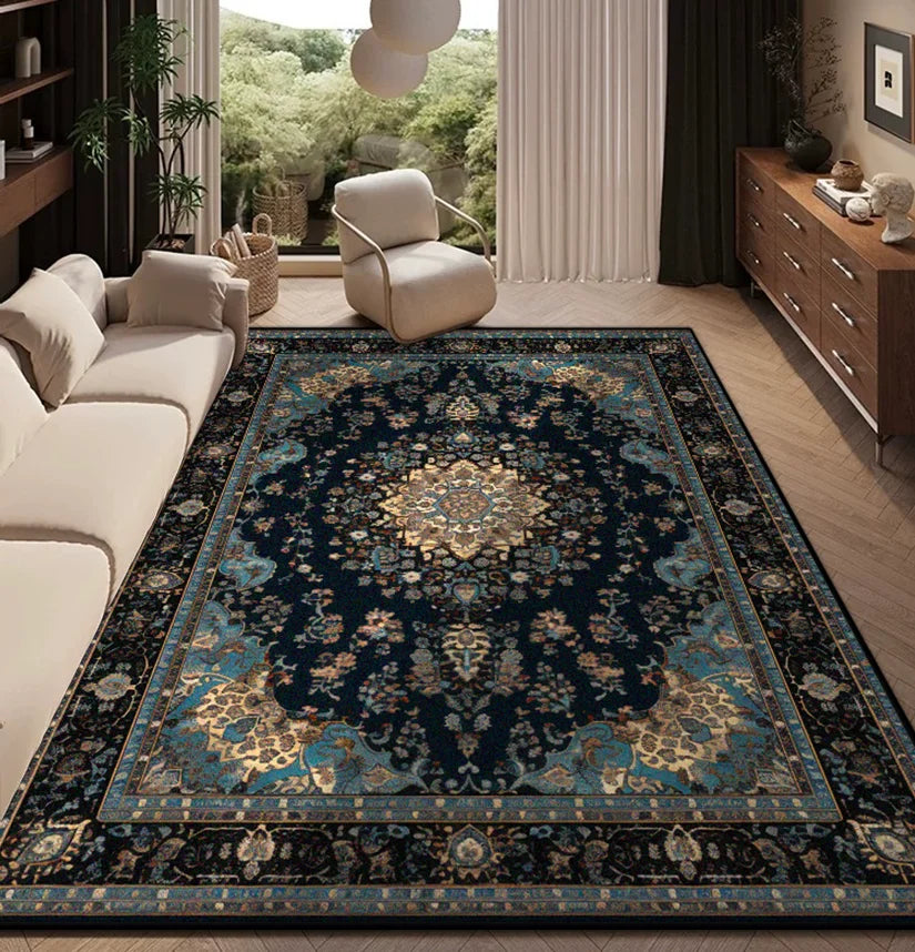 Navak Carpet Carpet for Living Room Persian Retro Decoration Home Bedroom Bedside Soft Non-slip Mat Floor Lounge Easy Clean Fluffy Plush Rug