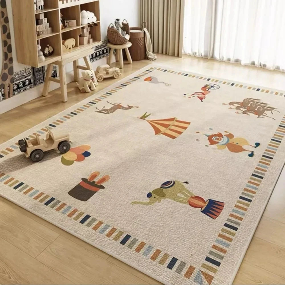 Navak Carpet Carpet Room Bedroom Cartoon World Map Underwater World Space Rug Washable Non-slip Carpet Children's Playmat Home Decoration