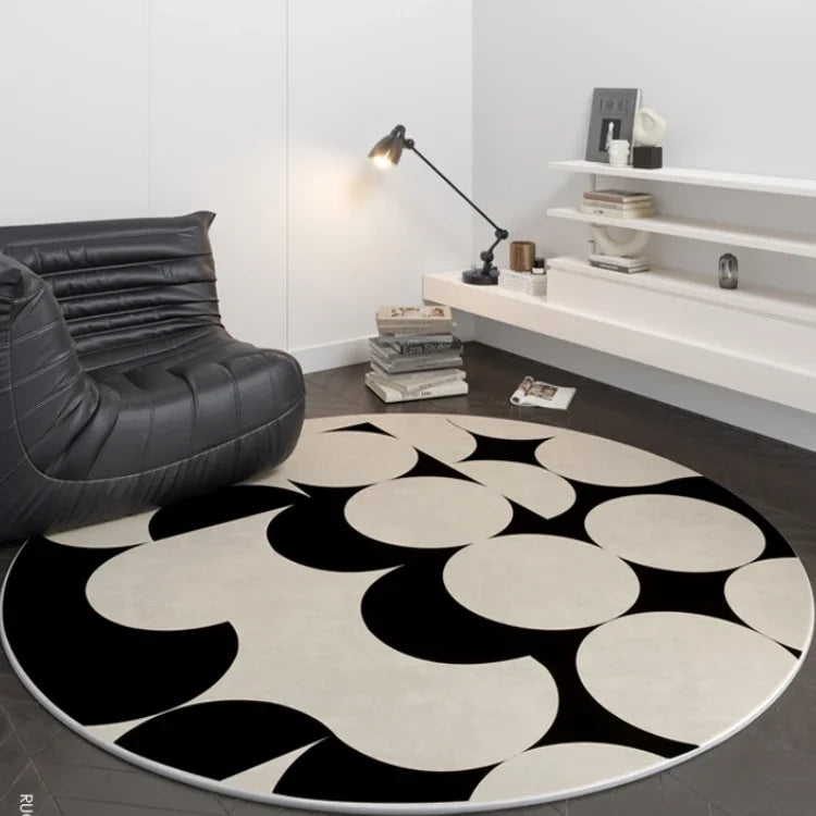 Navak Carpet Fluffy Soft Living Room Decoration Carpet Light Luxury Rugs for Bedroom Large Area Round Lounge Rug Home Study Thicken Plush Mat