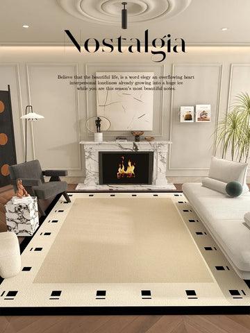 Navak Carpet Nordic Style Rugs for Bedroom Fluffy Soft Living Room Decoration Plush Carpet Modern Minimalist Study Rug Thick Plaid Floor Mat
