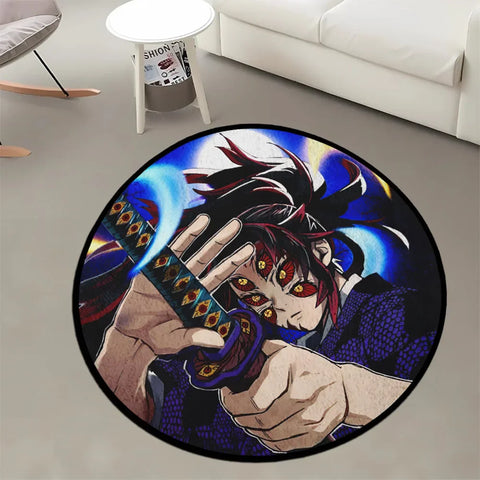 Navak Carpet Area Rug Anime Demon Slayer Nezuko Kokushibou Tanjirou Kanroji Kochou Gokudera Makoto Creative Printed Carpet for Home Decor
