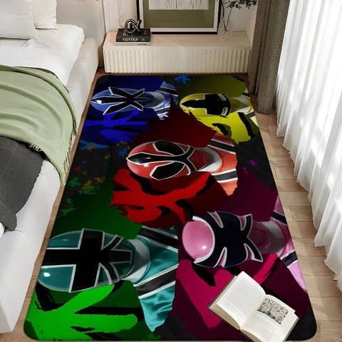 Navak Carpet Mighty Morphin Power Rangers Floor Bathroom Mat Kids Room Bedroom Decoration Balcony Anti-Slip Doormat Living Room Welcome Rug