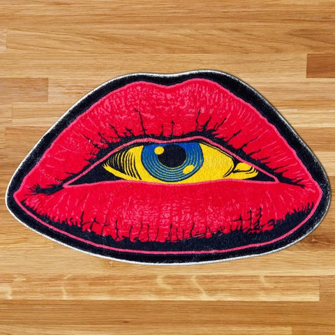 Navak Carpet Red Lip Devil Eye Carpet High-quality Plush Non-Slip Carpet Bathroom Fluffy Thickening Mat Bedroom Living Room Decoration Rug