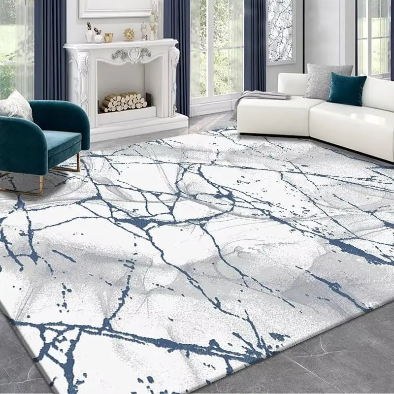 Navak Carpet modern abstract ink painting living room large area crystal velvet carpet Light luxury simple bedroom sofa non-slip rug
