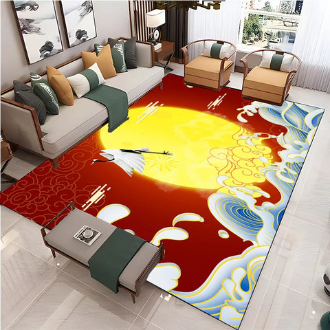 Navak Carpet Chinese Style Living Room Carpet Coffee Table Floor Mat Alfombra Rug Study Bedroom Bedside Home Decoration Non-slip Floor Mat