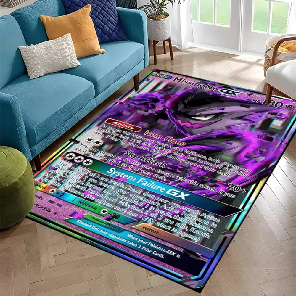 Navak Carpet Daily Picks Gengar Game Card Themed Carpet for Gaming Room Decor Bedroom Soft Area Rug Living Room Carpet Man Cave Piece Ideal Gift