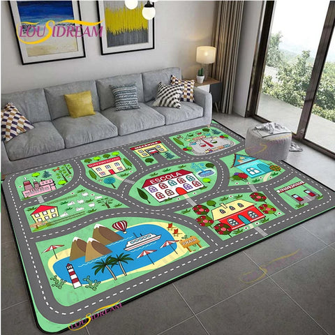 Navak Carpet Alfombra Road Traffic Rout Map Carpet Living Room Sofa Coffee Table Bedroom Rugs Kitchen Kid Play Anti-slip floor Mat Home Decor
