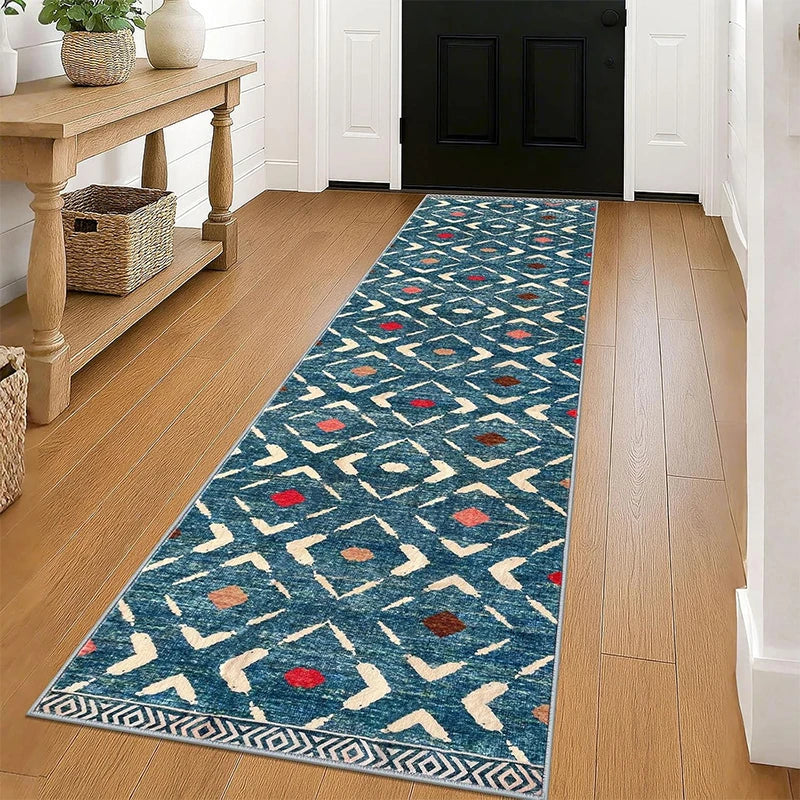 Navak Carpet Runner Rug for Hallway Carpet Non-slip Floor Mats Soft Machine Washable Carpets Geometric Bohemian Corridor Home Decor Rugs