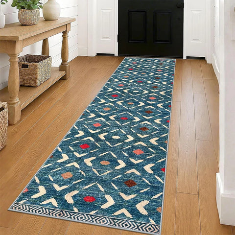 Navak Carpet Runner Rug for Hallway Carpet Non-slip Floor Mats Soft Machine Washable Carpets Geometric Bohemian Corridor Home Decor Rugs