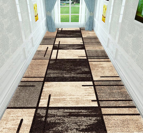 Navak Carpet Nordic Modern Villa Long Corridor Carpet Runner Hall Passageway Home Large Rugs Stairway Comfortable Durable Washable Floor Mat