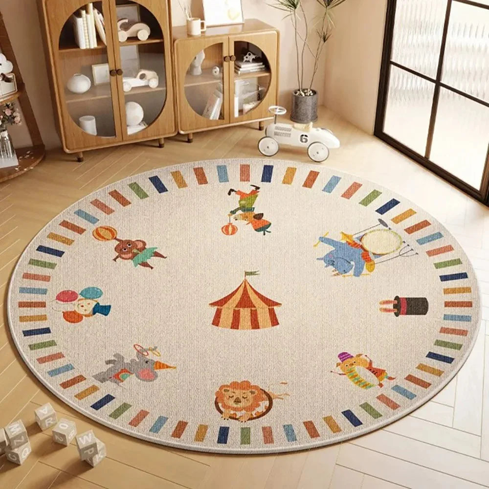 Navak Carpet Exclusive Picks Flannel Carpet Cartoon Game Living Room Mat Round Rug Coffee Table Sofa Cushion Stain-Resistant Non-Slip Rug Home Decor