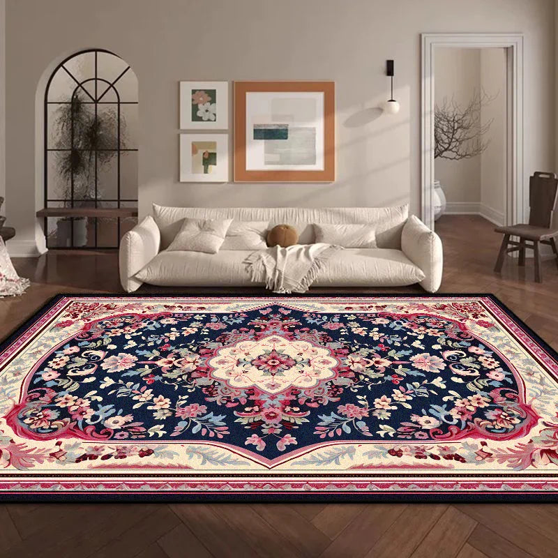 Navak Carpet Home Luxury Decoration Big Size Living Room Rug Flower Design Soft Bedroom Carpet Non-slip Washable Cloakroom Dressing Table Mat