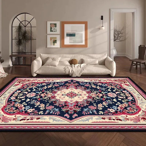 Navak Carpet Home Luxury Decoration Big Size Living Room Rug Flower Design Soft Bedroom Carpet Non-slip Washable Cloakroom Dressing Table Mat