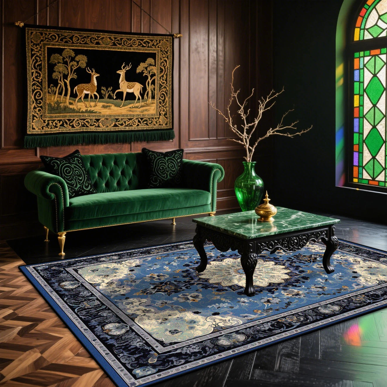 Navak Carpet Persian Luxury Living Room Carpet European Decoration Large Area Coffee Tables Washable Rugs Bedroom Non-slip Soft Mat for Kids