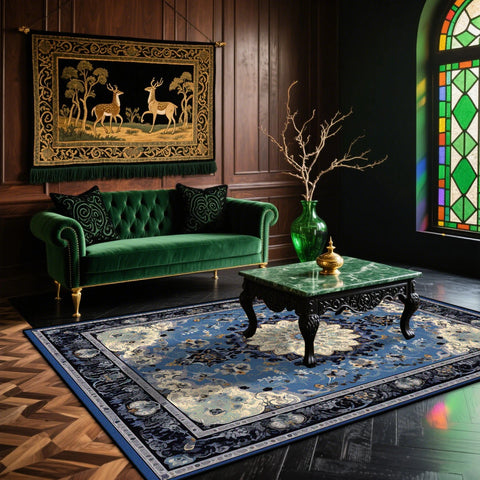 Navak Carpet Persian Luxury Living Room Carpet European Decoration Large Area Coffee Tables Washable Rugs Bedroom Non-slip Soft Mat for Kids