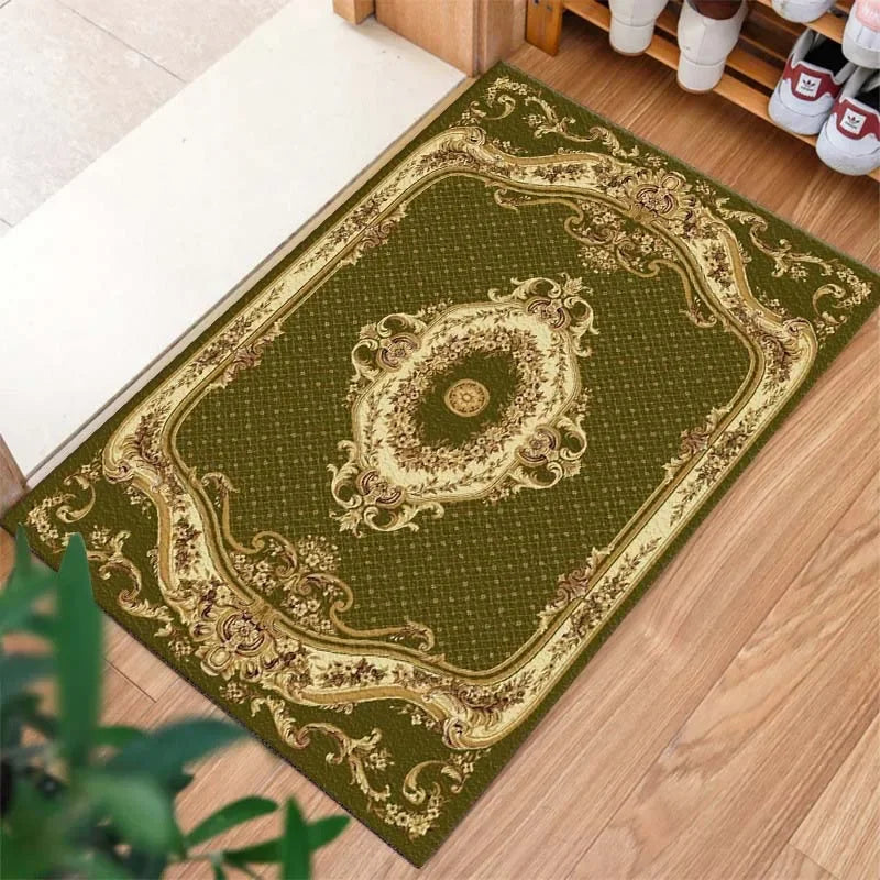 Navak Carpet Rug Anti-Slip Washable Floor  for Kitchen Laundry Room Retro Pattern   Corridor Entrance Door Mat