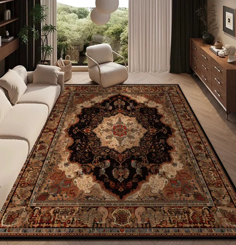 Navak Carpet Carpet for Living Room Persian Retro Decoration Home Bedroom Bedside Soft Non-slip Mat Floor Lounge Easy Clean Fluffy Plush Rug