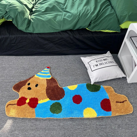 Navak Carpet Exclusive Picks 1pc Cartoon Animal Decorative Carpet Bedroom Carpet Fluffy Bedside Rug Faux Cashmere Floor Mat Soft Anti-slip Bath Mat
