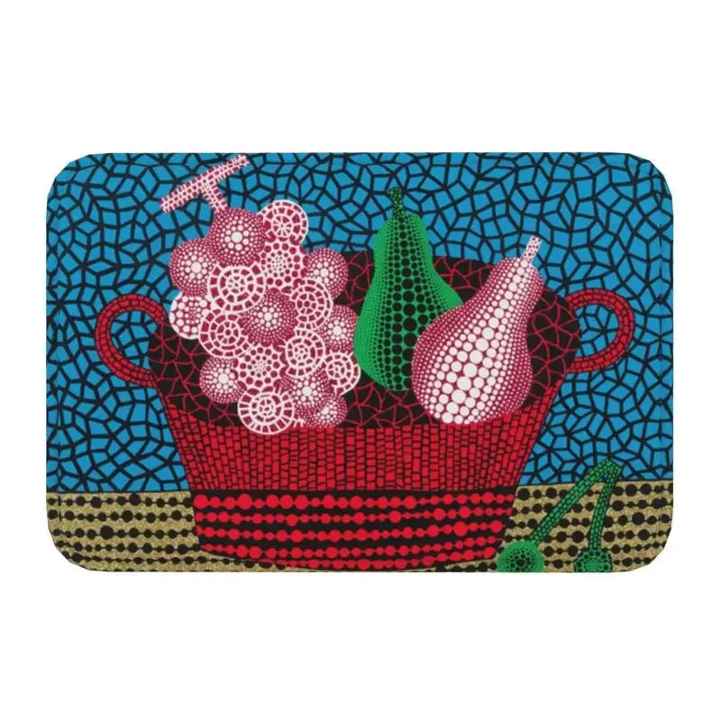 Navak Carpet Custom Yayoi Kusama Abstract Painting Doormat Non-Slip Entrance Bathroom Kitchen Door Floor Mat Garage Rug Carpet Footpad