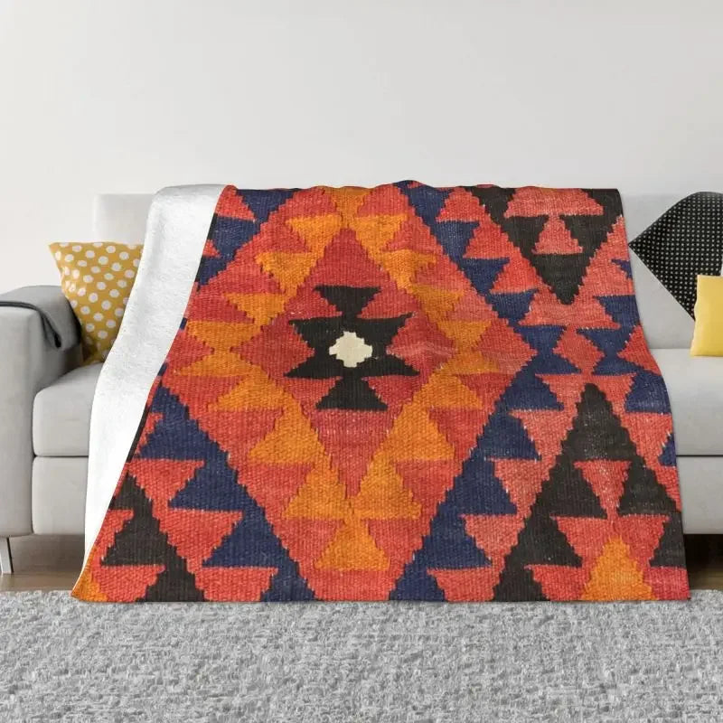 Navak Carpet Sofa Fleece Baluch Flatweave Antique Afghanistan Rug Throw Blanket Warm Flannel Turkish Kilim Ethnic Art Blankets Bedspreads