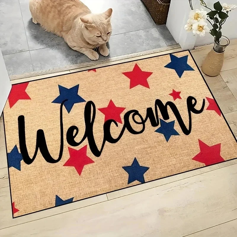 Navak Carpet Cat Paw Printed Door Mat Home Doormat Welcome Mat Living Room Carpet Anti Slip Foot Pad Kitchen Rug  Door Mat Entrance  Bath Mat