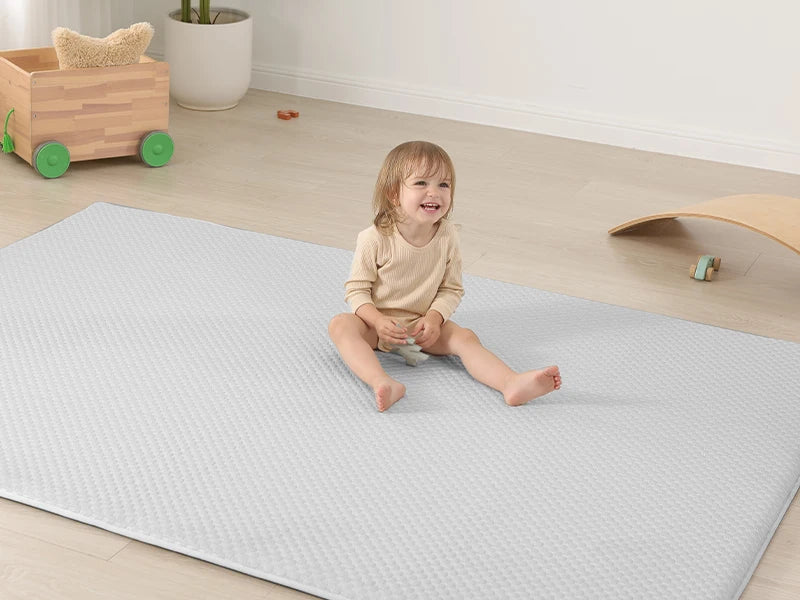 Navak Carpet Papamama Summer Soft Carpet  Cooling Floor Mat Breathable Non-Slip Baby Play Mat Living Room Rug for Bedroom Playtime