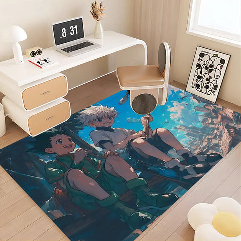 Navak Carpet Hunter X Hunter Anime Hallway Carpet Non-Slip Laundry Room Mat Laundry Decor Balcony Child Living Room Toilet Rug