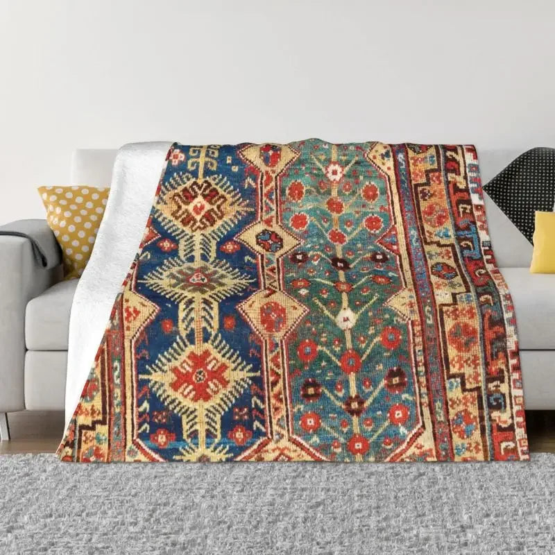 Navak Carpet Sofa Fleece Baluch Flatweave Antique Afghanistan Rug Throw Blanket Warm Flannel Turkish Kilim Ethnic Art Blankets Bedspreads