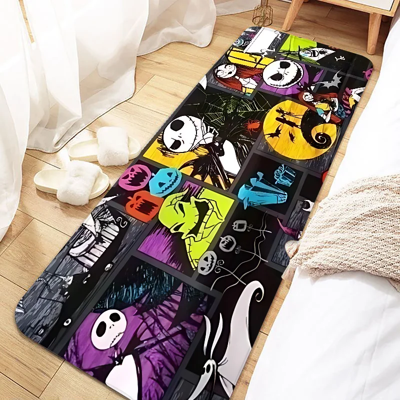 Navak Carpet Jack Skellington Door Mat Entrance Non-slip Doormat Washable Kitchen Carpet Living Room Hallway Rugs Bathroom Bath Door Mats