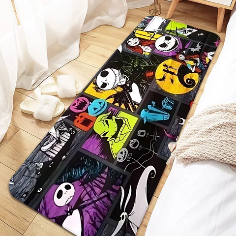 Navak Carpet Jack Skellington Door Mat Entrance Non-slip Doormat Washable Kitchen Carpet Living Room Hallway Rugs Bathroom Bath Door Mats