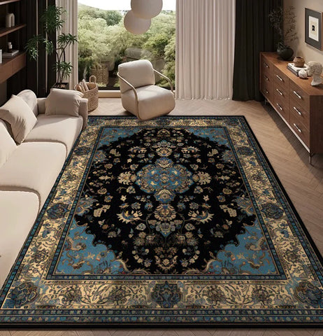 Navak Carpet Carpet for Living Room Persian Retro Decoration Home Bedroom Bedside Soft Non-slip Mat Floor Lounge Easy Clean Fluffy Plush Rug