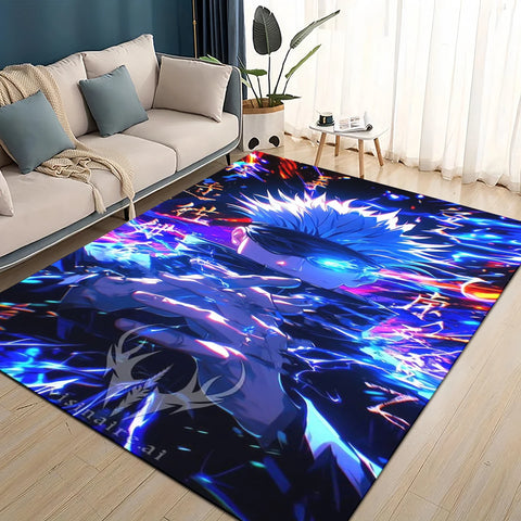 Navak Carpet 3D Cartoon Jujutsu Kaisen Anime Itadori Yuj Carpet Rug for Living Room Bedroom Home Sofa Decoration,kids Play Non-slip Floor Mat