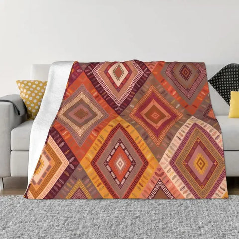 Navak Carpet Sofa Fleece Baluch Flatweave Antique Afghanistan Rug Throw Blanket Warm Flannel Turkish Kilim Ethnic Art Blankets Bedspreads