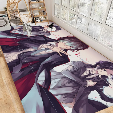 Navak Carpet Bungo Stray Dogs Room Mats Retro Multiple Choice Living Room Kitchen Rug Non-Slip Welcome Rug