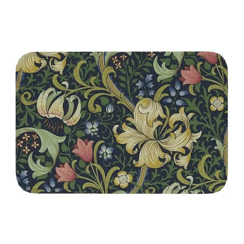 Navak Carpet Custom William Morris Compton Floral Art Nouveau Pattern Doormat Bath Door Floor Mat Textile Pattern Toilet Rug Carpet Footpad