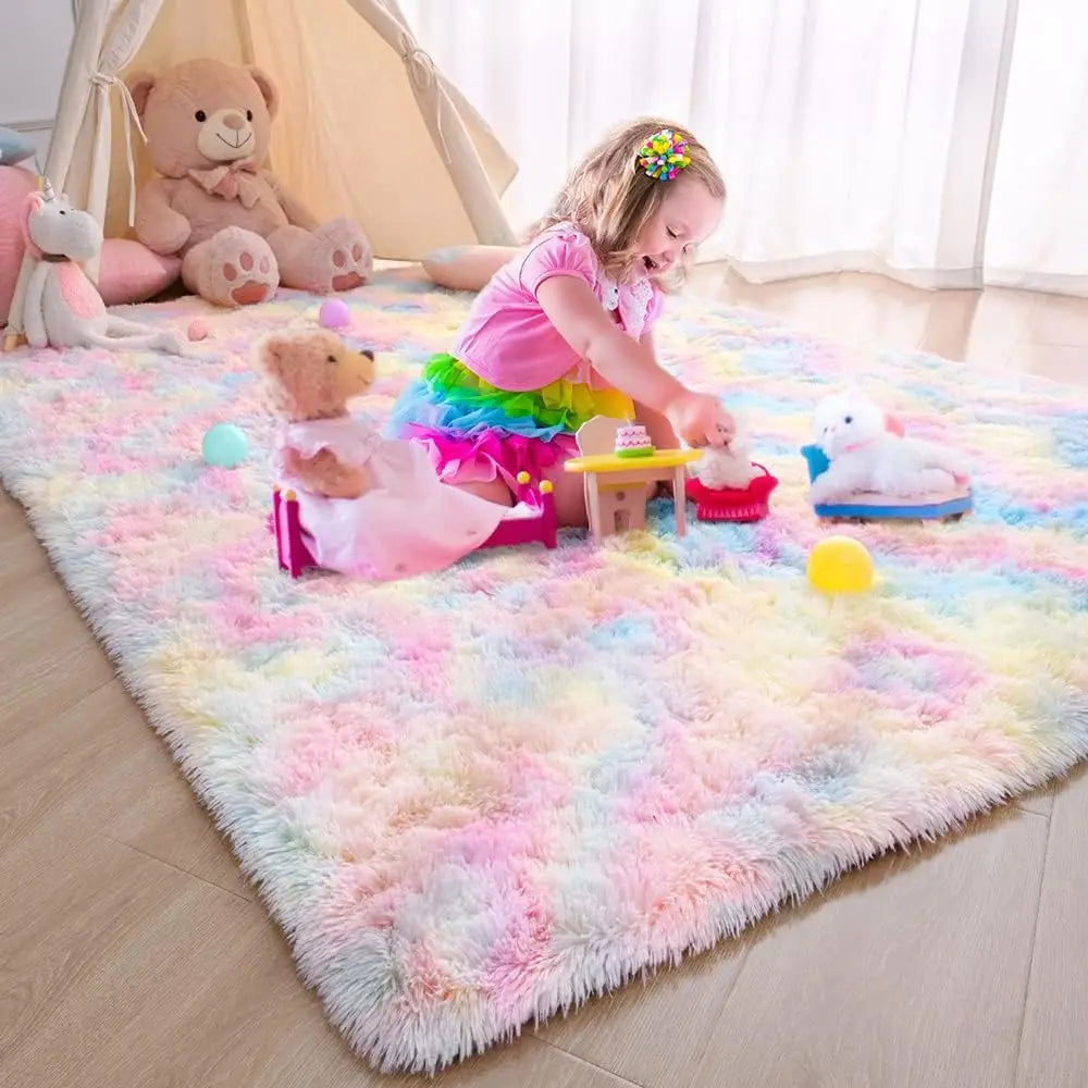 Navak Carpet Gray Carpet for Living Room Plush Rug Bed Room Floor Fluffy Mats Anti-slip Home Decor Rugs Soft Velvet Carpets Kids Room Blanket