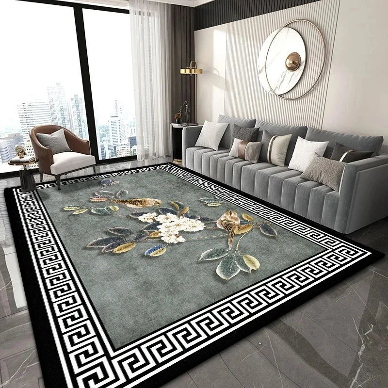 Navak Carpet Chinese Classical Rug for Easy-Clean Living Room Coffee Table and Bedroom Cloakroom Non-Slip Decor