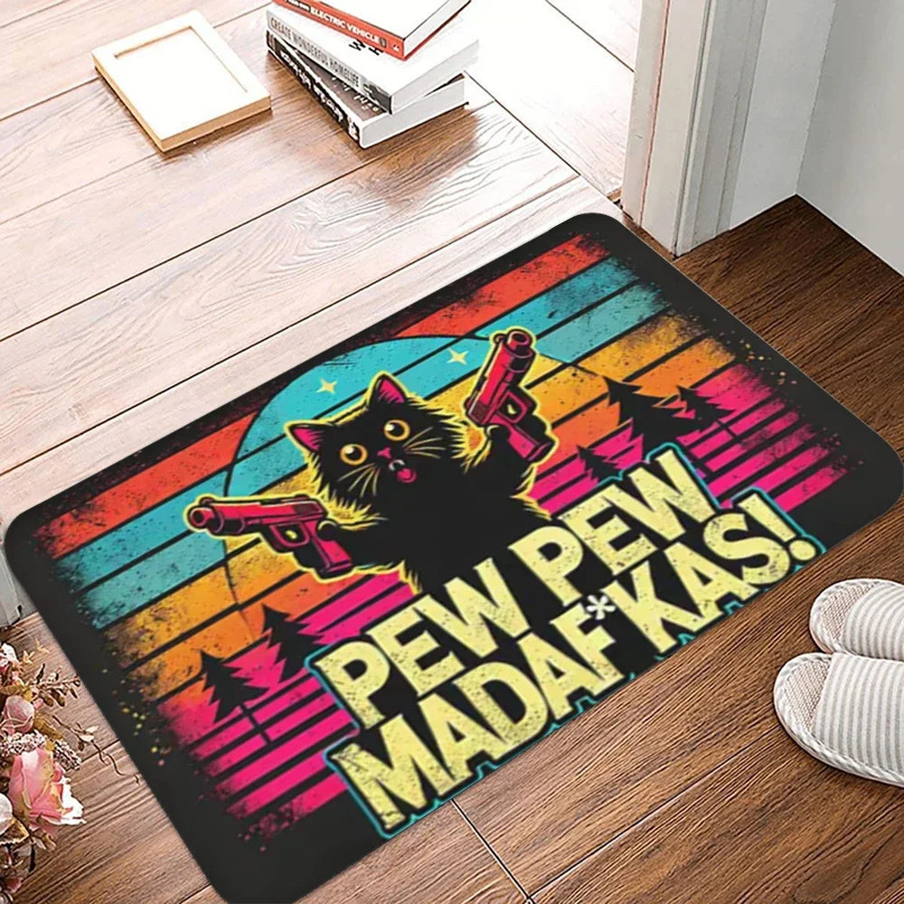 Navak Carpet 1 piece carpet pattern mat outdoor non-slip cat rug dirt resistant door mat bathroom entrance decoration machine washable
