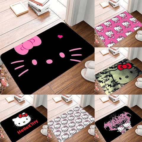 Navak Carpet Daily Picks Disney Hello Kitty Floor Mat Polyester Home Carpet Non Slip Entryway Rug Living Room Bathroom Bedroom Kitchen Doormat