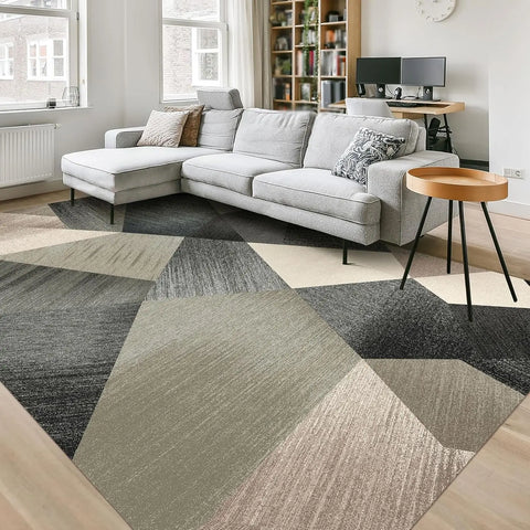 Navak Carpet HOMFINE Washable Modern Area Rug - Geometric Stylefor Living Room, Bedroom, Machine Washable Rug Soft Non Slip Non She