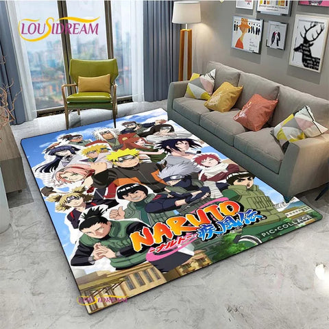 Navak Carpet Naruto Cartoon Anime Carpet for Living Room Bedroom Cute Rugs Kitchen Table Door Kids Un-slip Floor Mats Alfombra Birthday gift