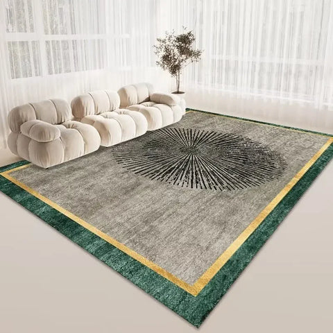 Navak Carpet American Style Green Carpet Soft Anti-slip Design Large Living Room Area Rugs Decoration Bedroom Lounge Floor Mat Fluffy Flannel