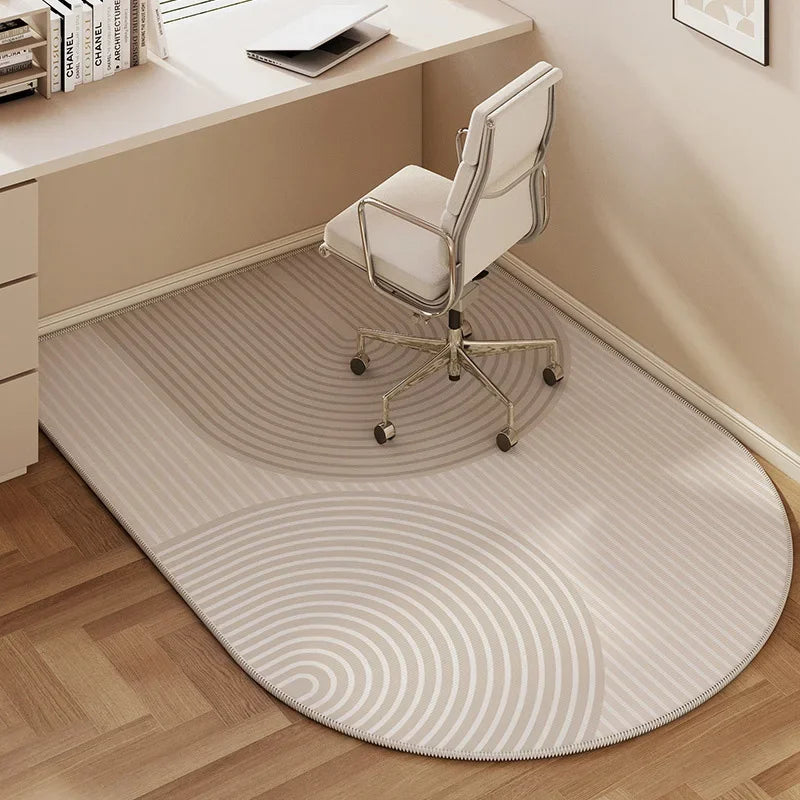 Navak Carpet Computer Chair Floor Mat Half Circle Carpet Swivel Pulley Chairs Anti-scratch Foot Mats Bedroom Study Desk Non-Slip Rug