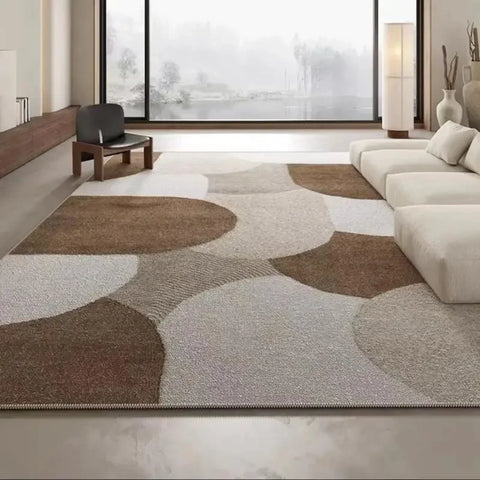 Navak Carpet Exclusive Picks Scandinavian Style Light Luxury Circle Fleece Home Carpet Living Room Bedroom Bedside Non-slip Decorative Home Carpet