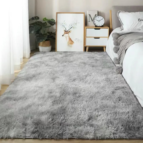Navak Carpet Gray Carpet for Living Room Plush Rug Bed Room Floor Fluffy Mats Anti-slip Home Decor Rugs Soft Velvet Carpets Kids Room Blanket