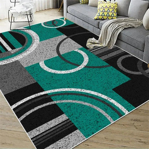 Navak Carpet Modern Geometric Lines Living Room Decor Carpet Bedroom Bedside Soft Foot Mat Home Kitchen Entrance Doormat Floor Mat
