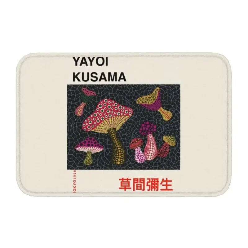 Navak Carpet Custom Yayoi Kusama Abstract Painting Doormat Non-Slip Entrance Bathroom Kitchen Door Floor Mat Garage Rug Carpet Footpad